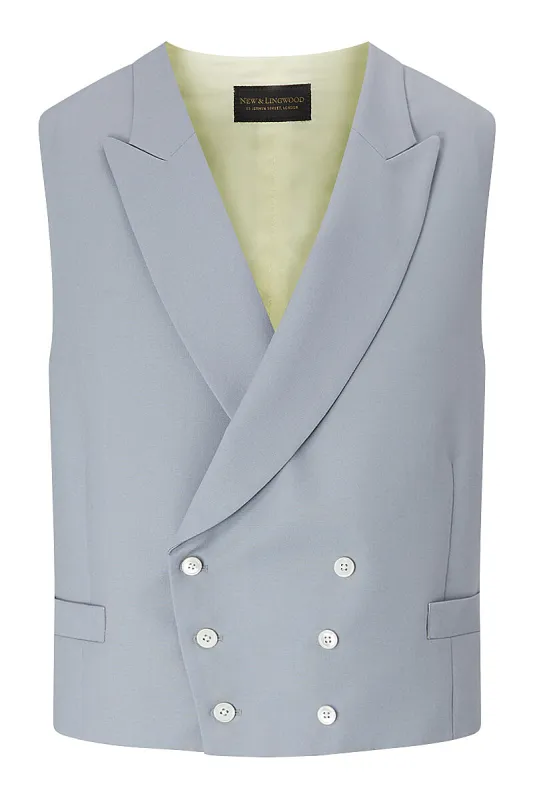 Dove Double Breasted Wool Waistcoat sold by New & Lingwood