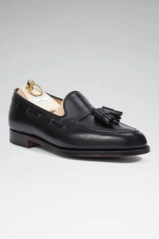 Black Calf Leather Tassel Loafers sold by New & Lingwood