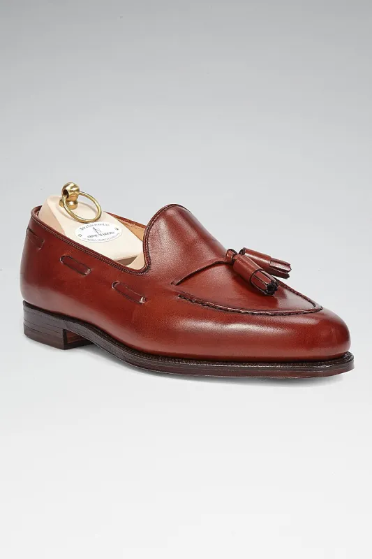 Chestnut Calf Leather Tassel Loafers sold by New & Lingwood
