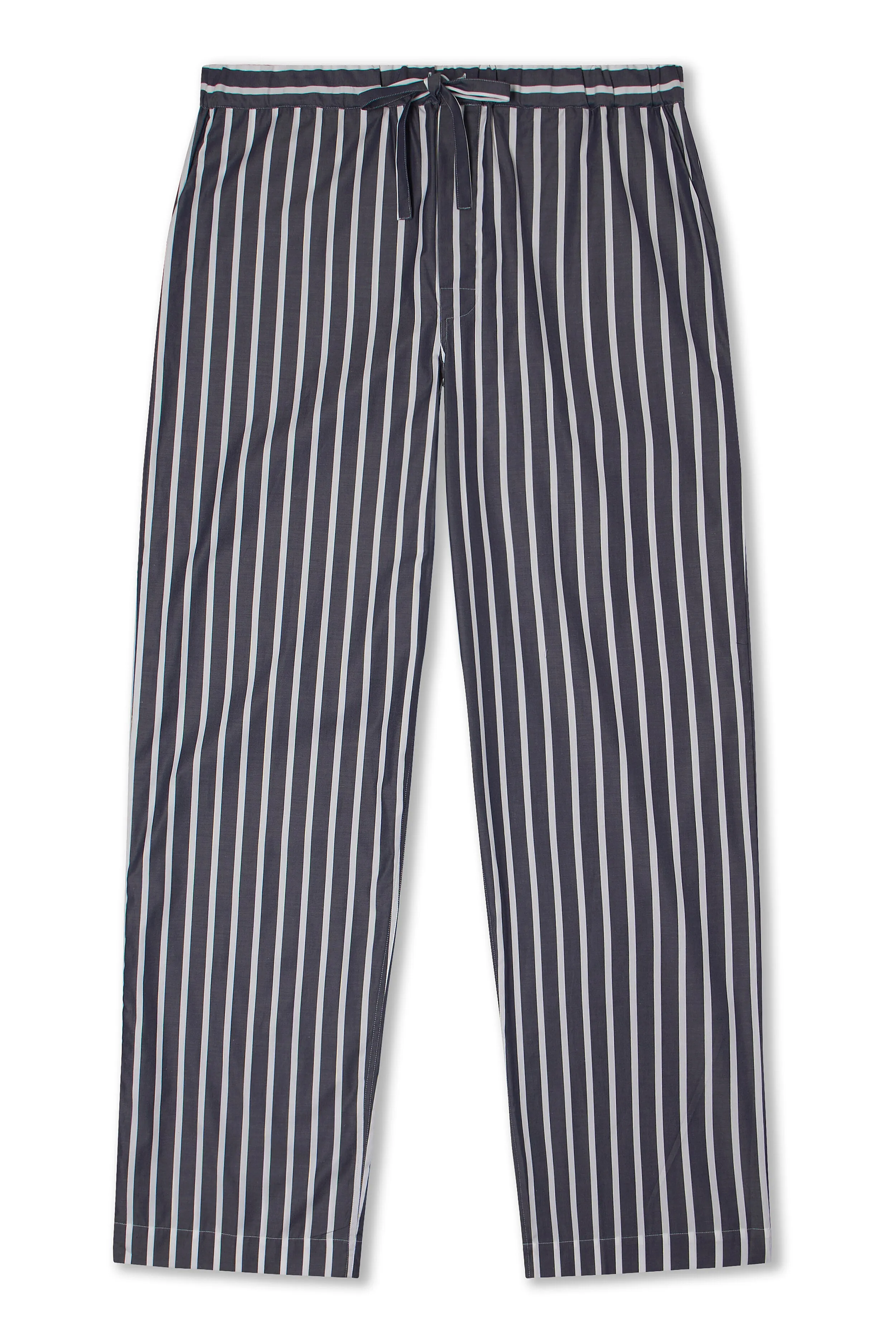Navy & White Wide Stripe Lounge Trousers sold by New & Lingwood product image thumbnail 2
