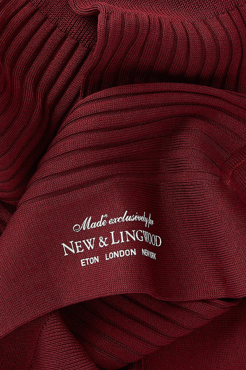 Wine Long Cotton Socks sold by New & Lingwood product image thumbnail 2