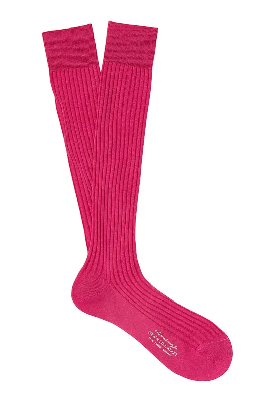 Pink Long Cotton Socks sold by New & Lingwood