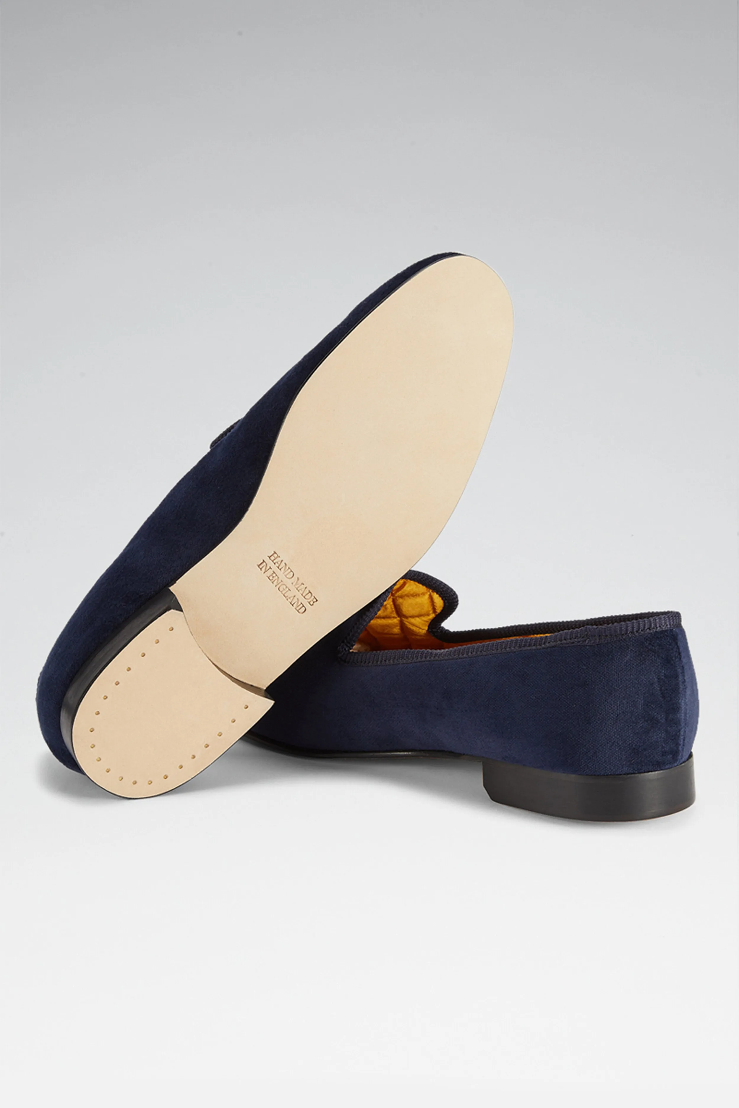 Navy Velvet Dress Slippers sold by New & Lingwood product image thumbnail 4
