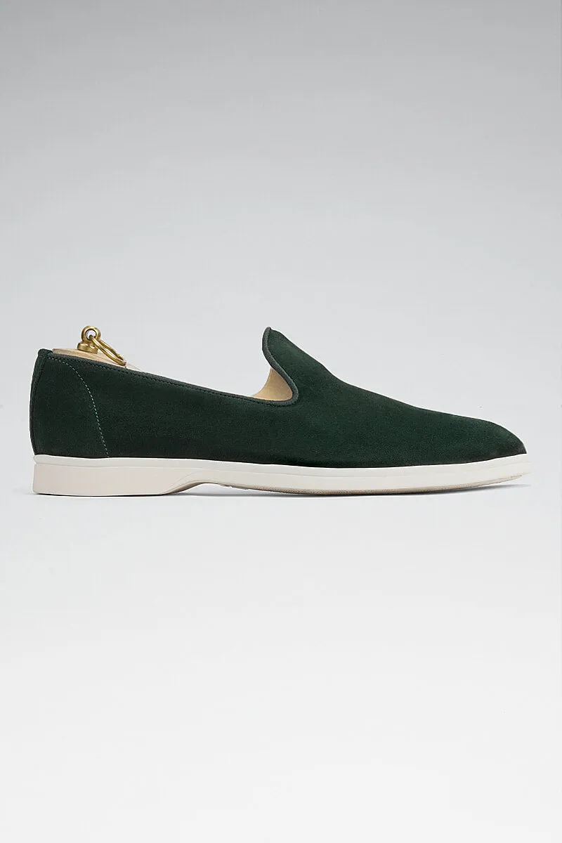 Moss Green Suede All Day Slipper sold by New & Lingwood product image thumbnail 2