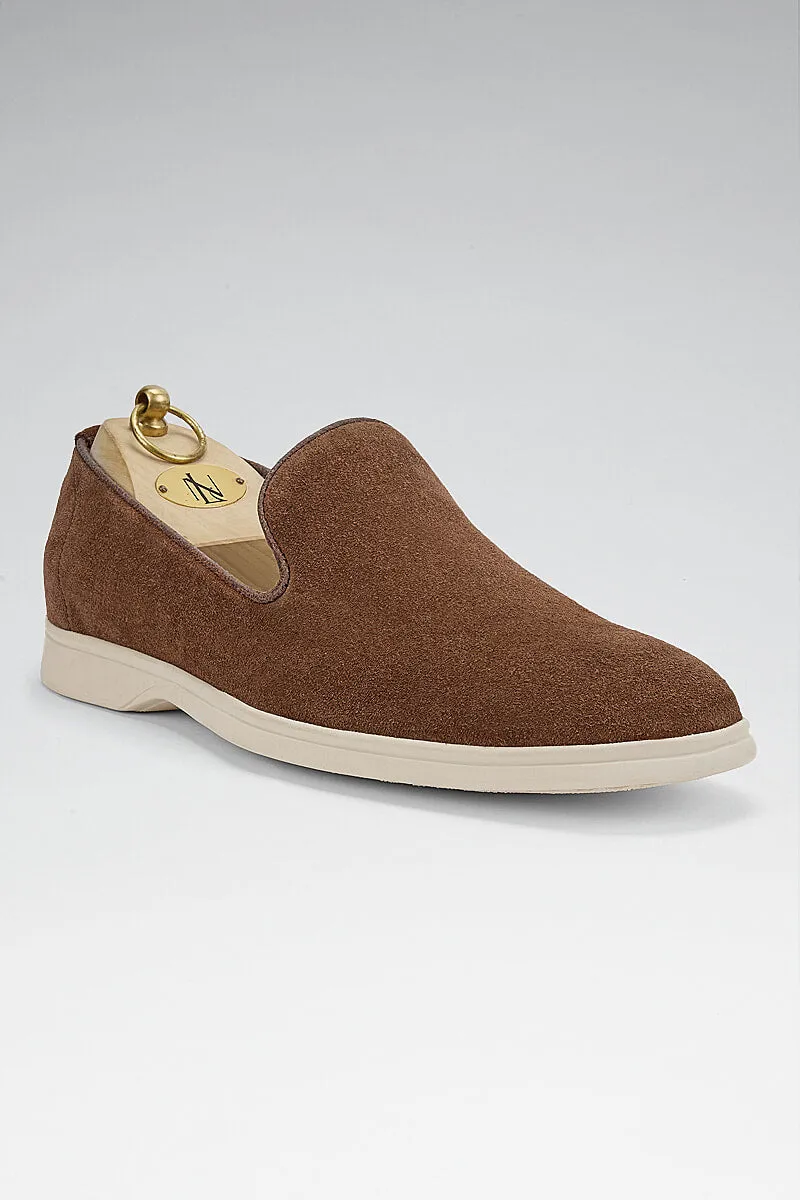 Chestnut Suede All Day Slipper sold by New & Lingwood