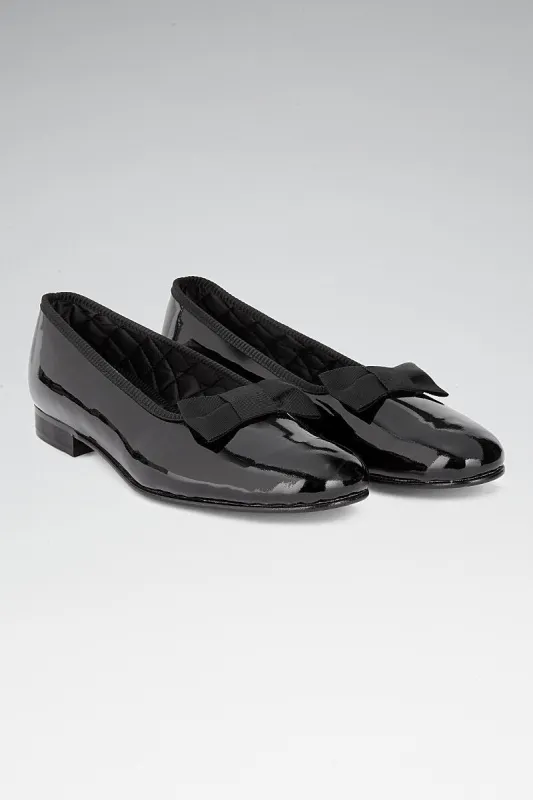 Black Patent Leather Bow Dress Shoes sold by New & Lingwood