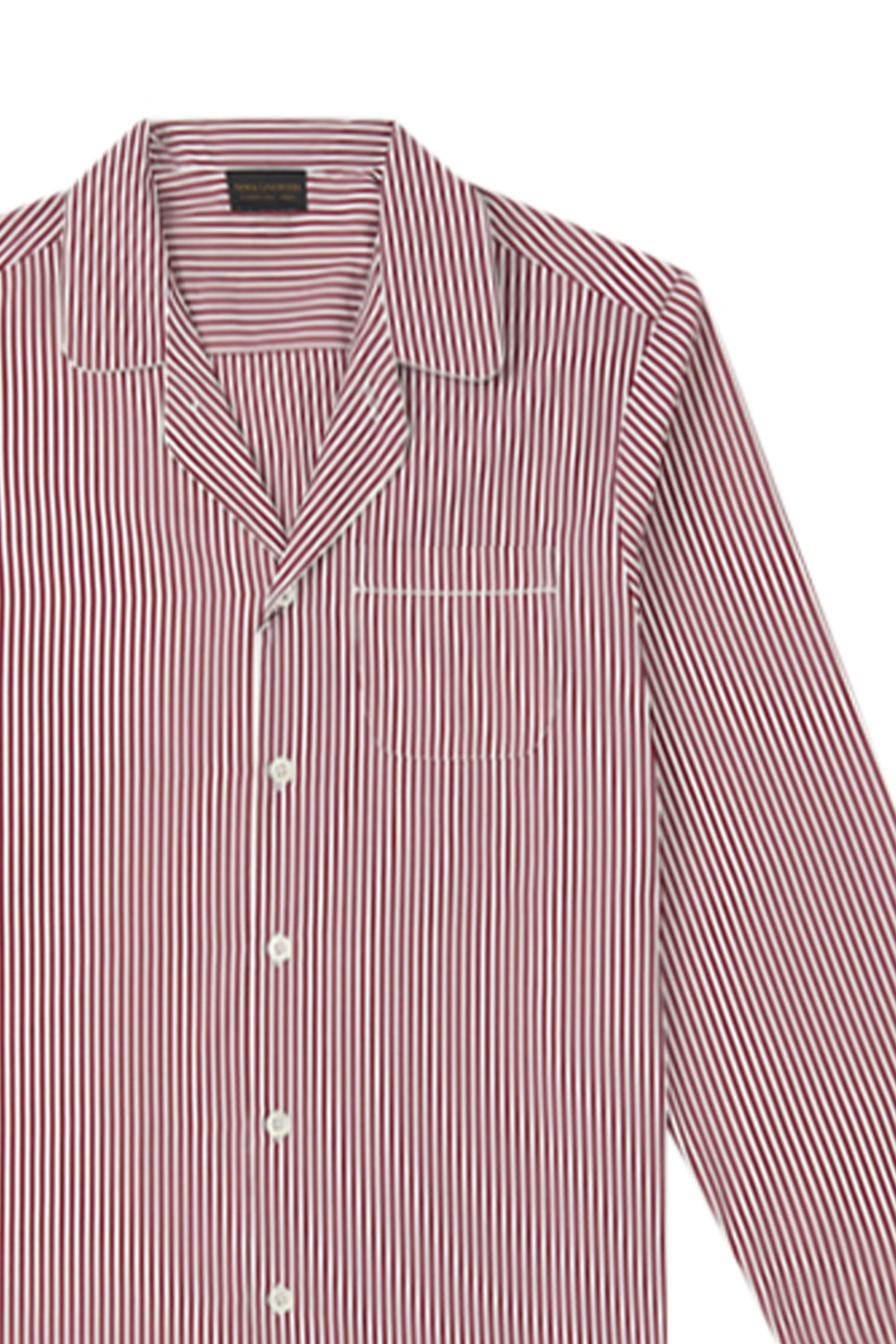 Red & White Bengal Stripe Cotton Pyjama Set sold by New & Lingwood product image thumbnail 3