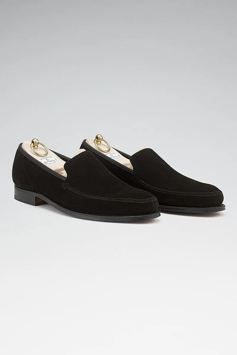 Black Calf Suede Eton Loafers sold by New & Lingwood product image thumbnail 4
