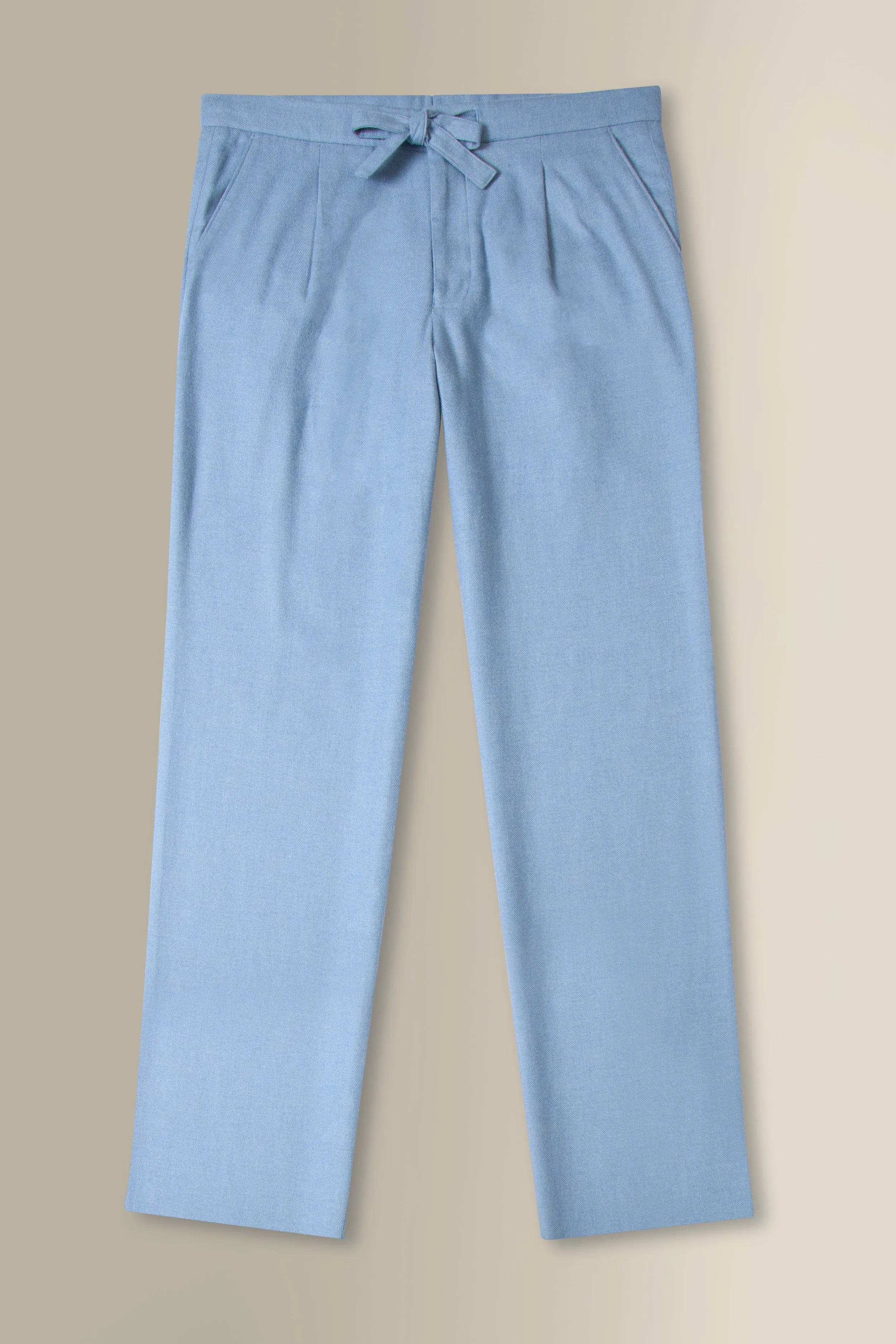 Blue Cotton & Cashmere Lounge Trousers sold by New & Lingwood