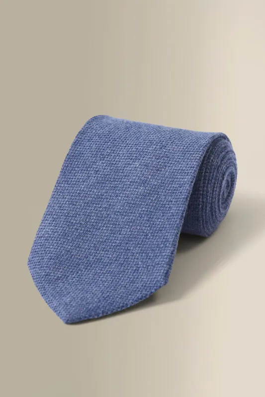 Blue Woven Cashmere Tie sold by New & Lingwood