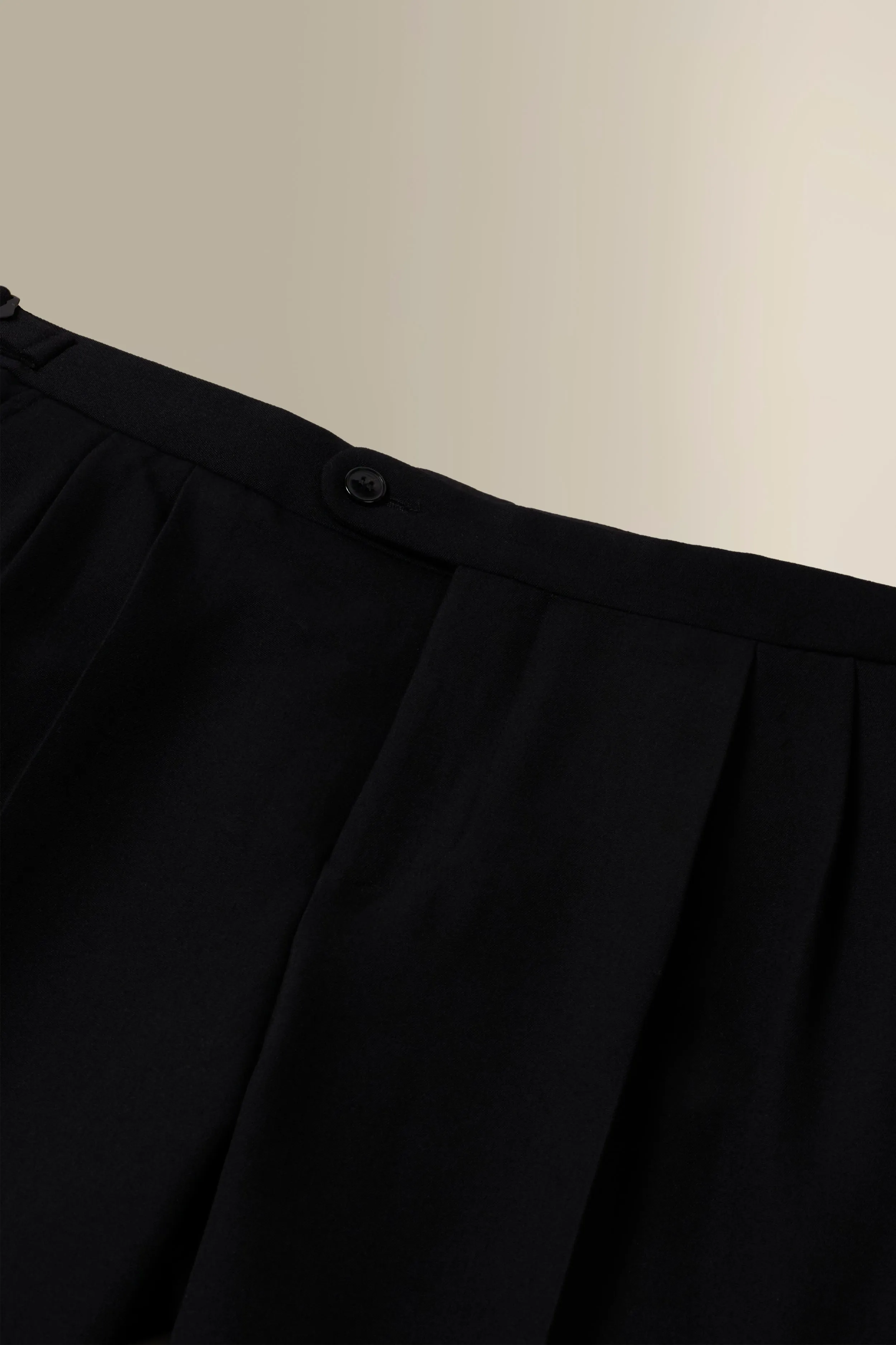 Black Double Pleat Barathea Trousers sold by New & Lingwood product image thumbnail 3