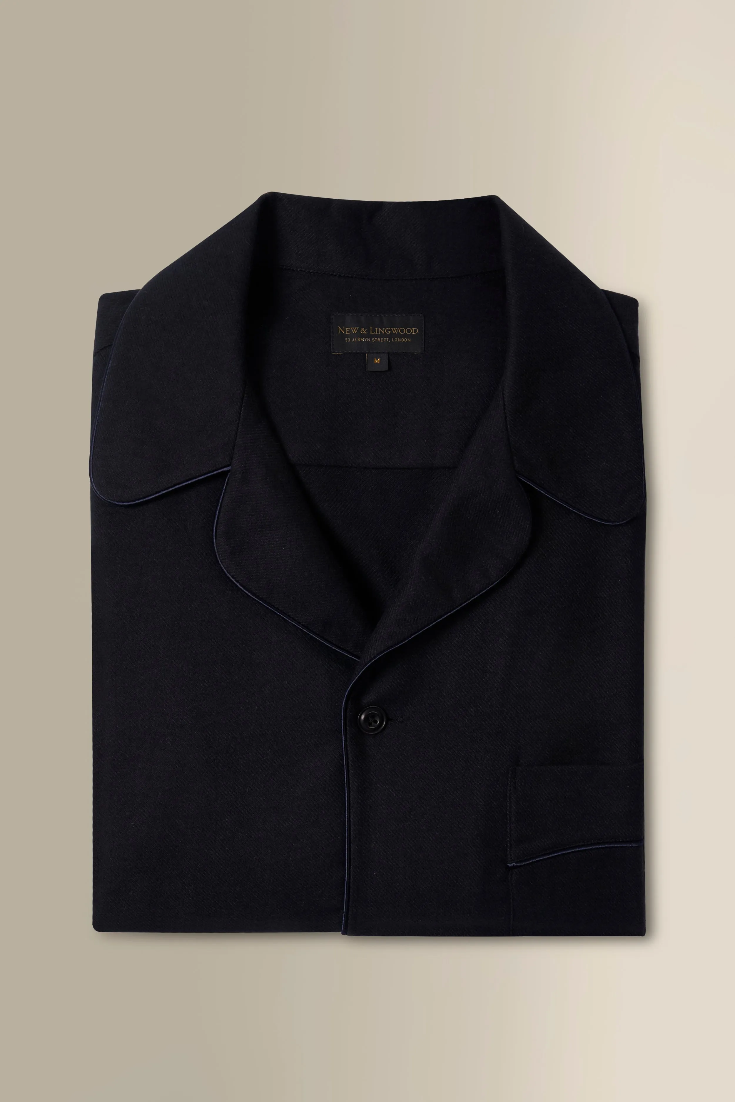 Black Cotton & Cashmere Pyjama Set sold by New & Lingwood product image thumbnail 3