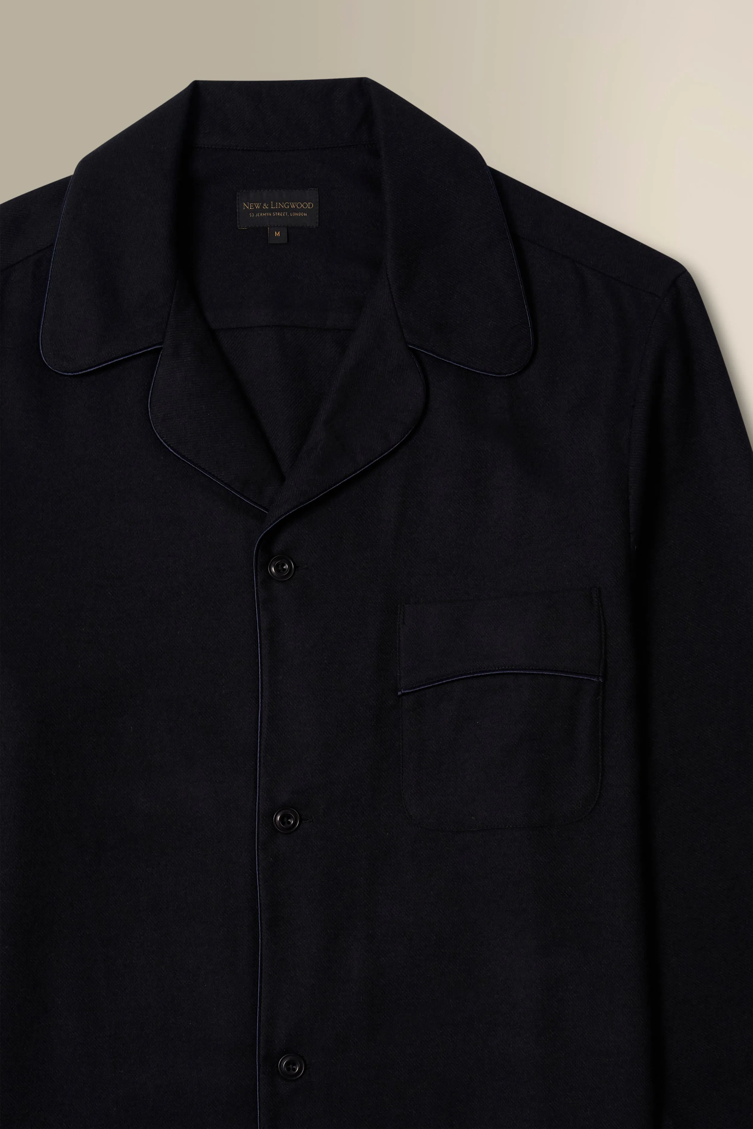 Black Cotton & Cashmere Pyjama Set sold by New & Lingwood product image thumbnail 2