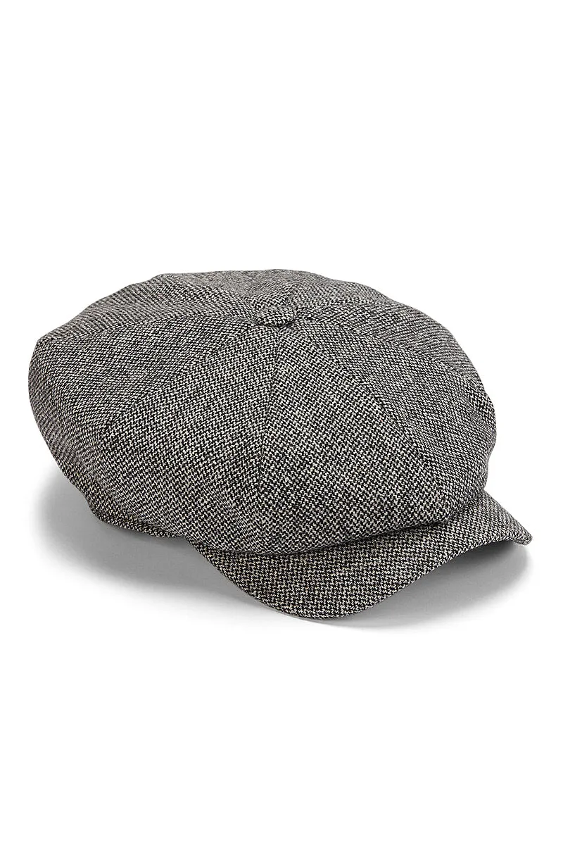 Grey Donegal Baker Boy Cap sold by New & Lingwood