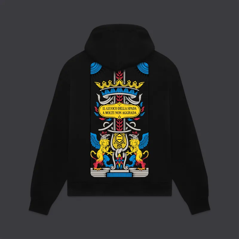 Asso di Spade - Triestine Hoodie Black made by Dolly Noire