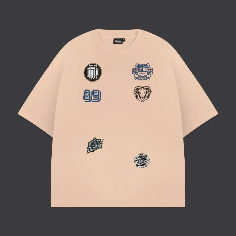 Sport Club Over Tee Sand Beige made by Dolly Noire