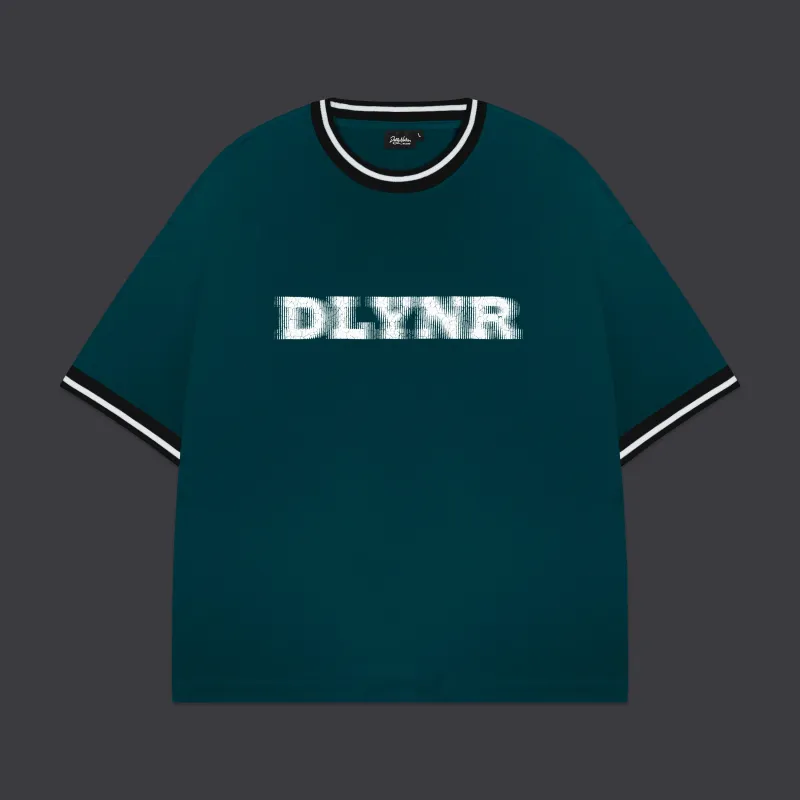 Cracked DLYNR Over Tee Teal made by Dolly Noire