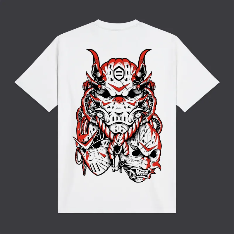 Hockey Mask Trio Tee White made by Dolly Noire