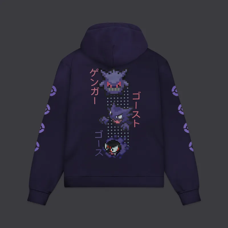 Gengar Evolution Hoodie made by Dolly Noire