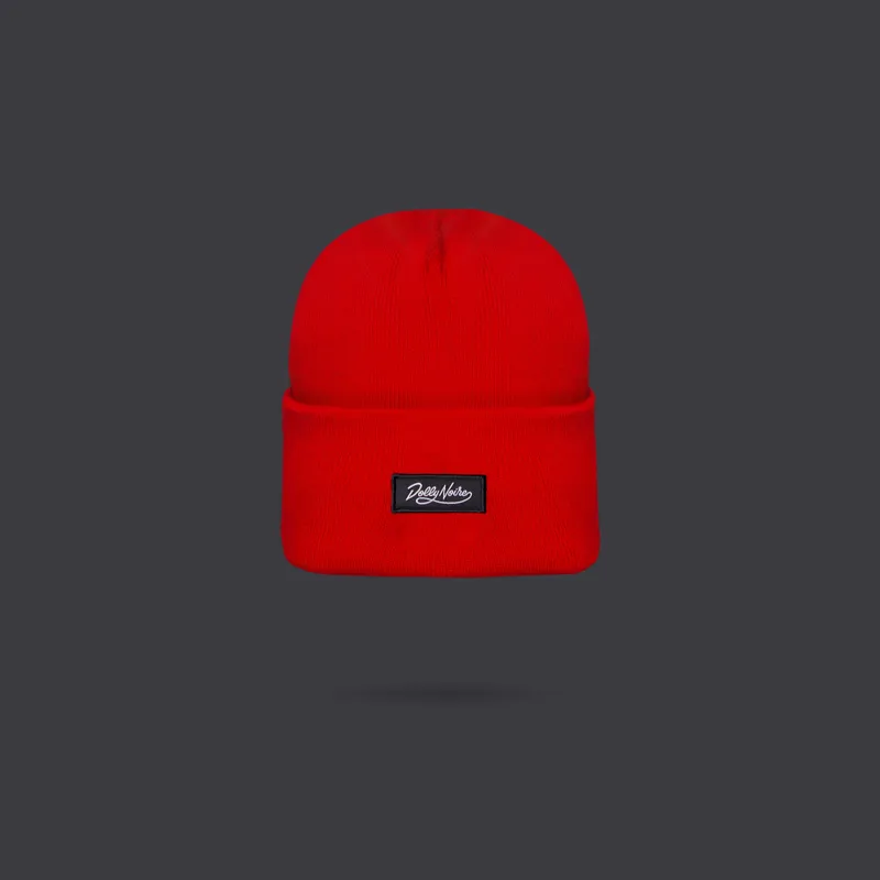 Dolly Noire Label Beanie Red made by Dolly Noire