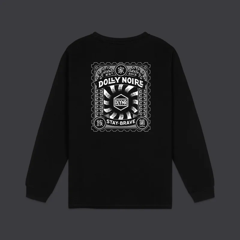 DLYNR Stamp Long Sleeves Tee Black made by Dolly Noire