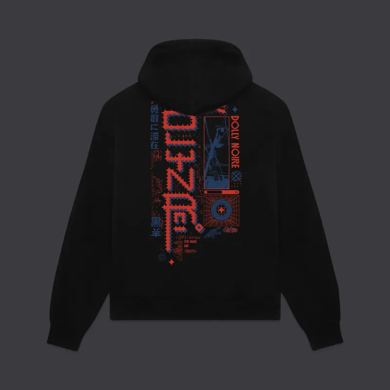 Editorial Sci-Fi Hoodie Black made by Dolly Noire