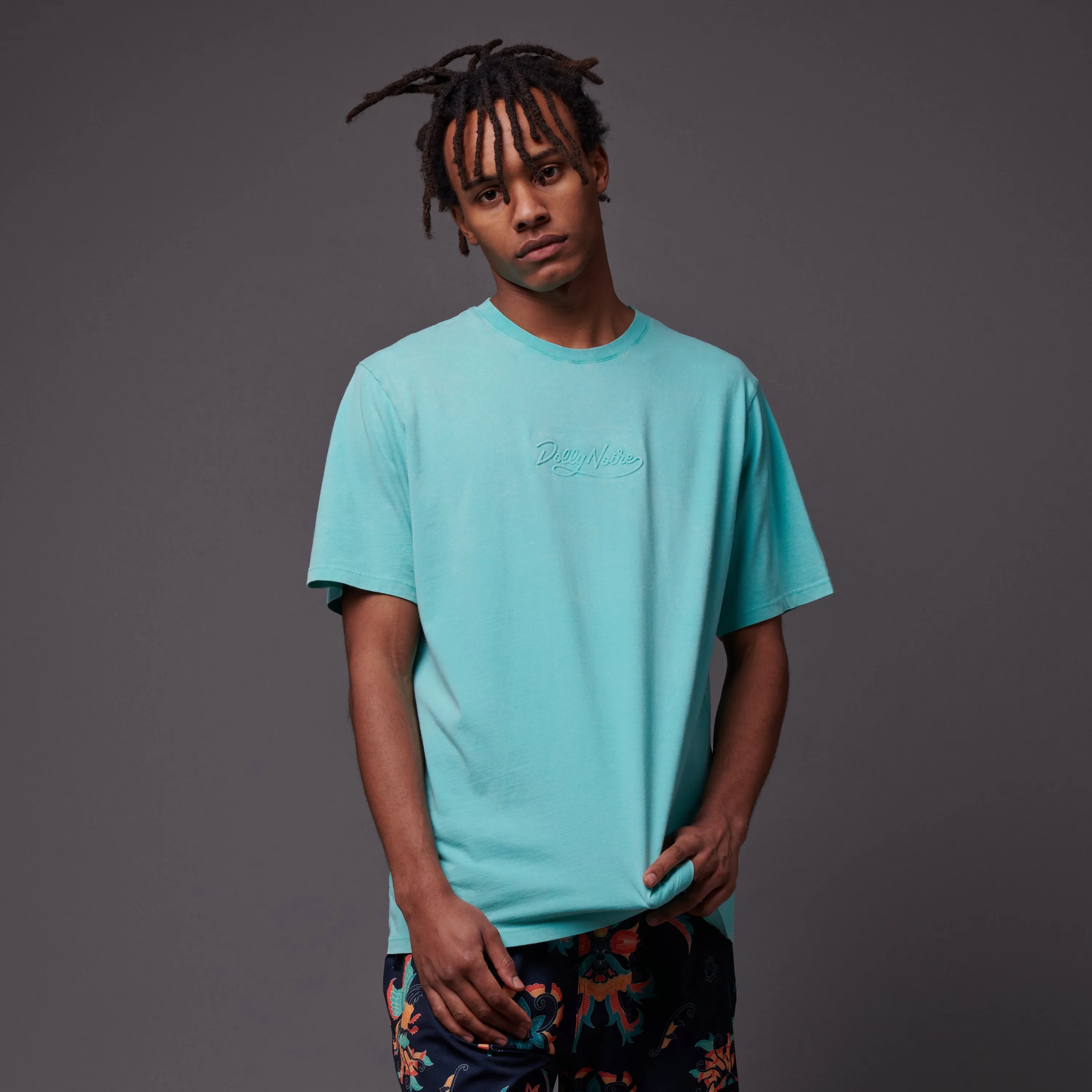 Acid Wash Tee Turquoise sold by Dolly Noire product image thumbnail 4