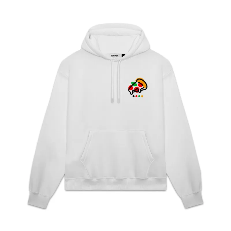 Pizza Hoodie White made by Dolly Noire