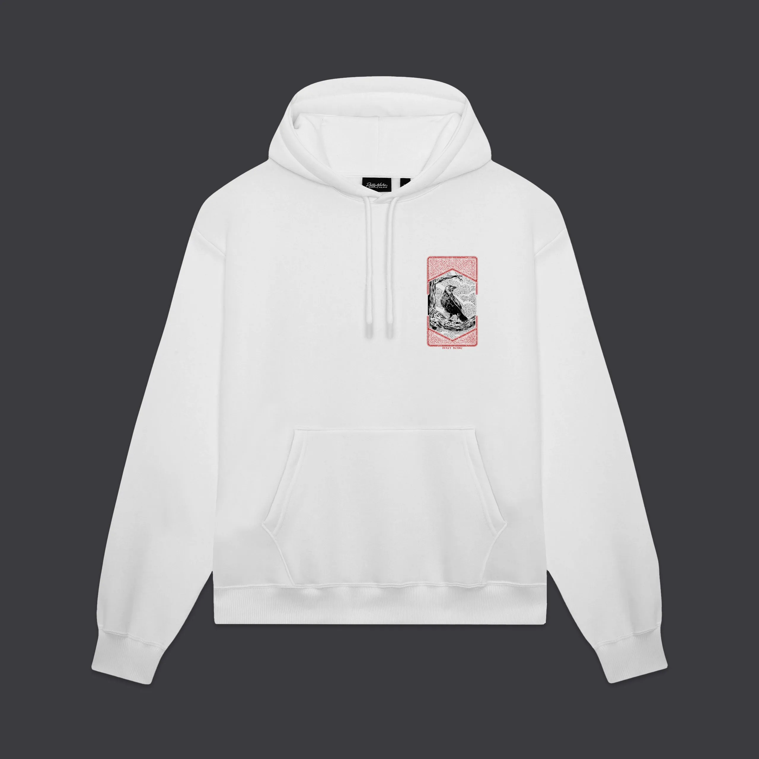 Raven Hoodie White sold by Dolly Noire