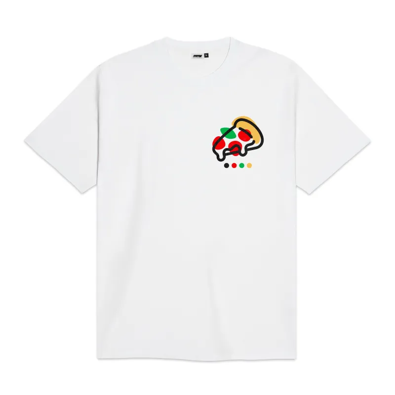 Pizza_Mambo Tee White made by Dolly Noire