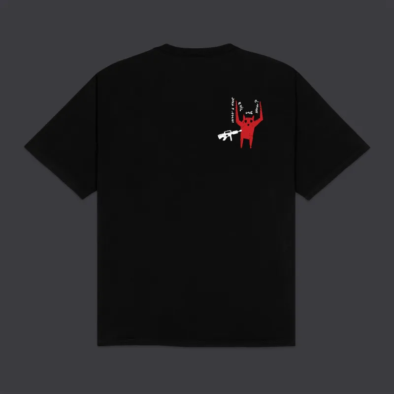 Who's Evil? Tee Black made by Dolly Noire