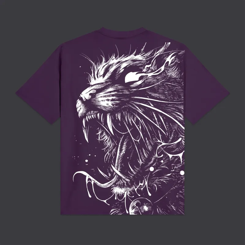 Satanicat Tee Purple Reign made by Dolly Noire