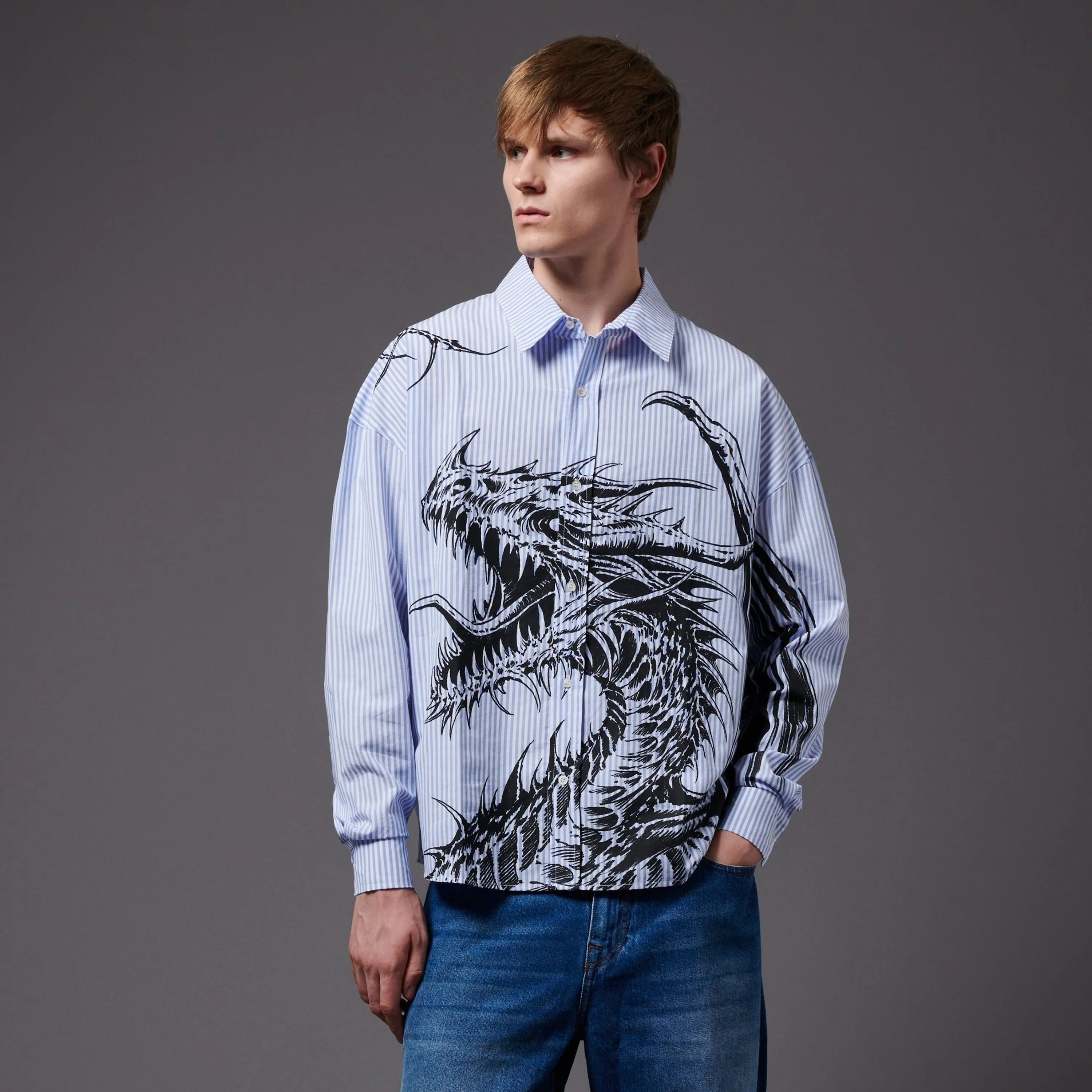 Shard Dragon Long Sleeves Shirt sold by Dolly Noire product image thumbnail 3