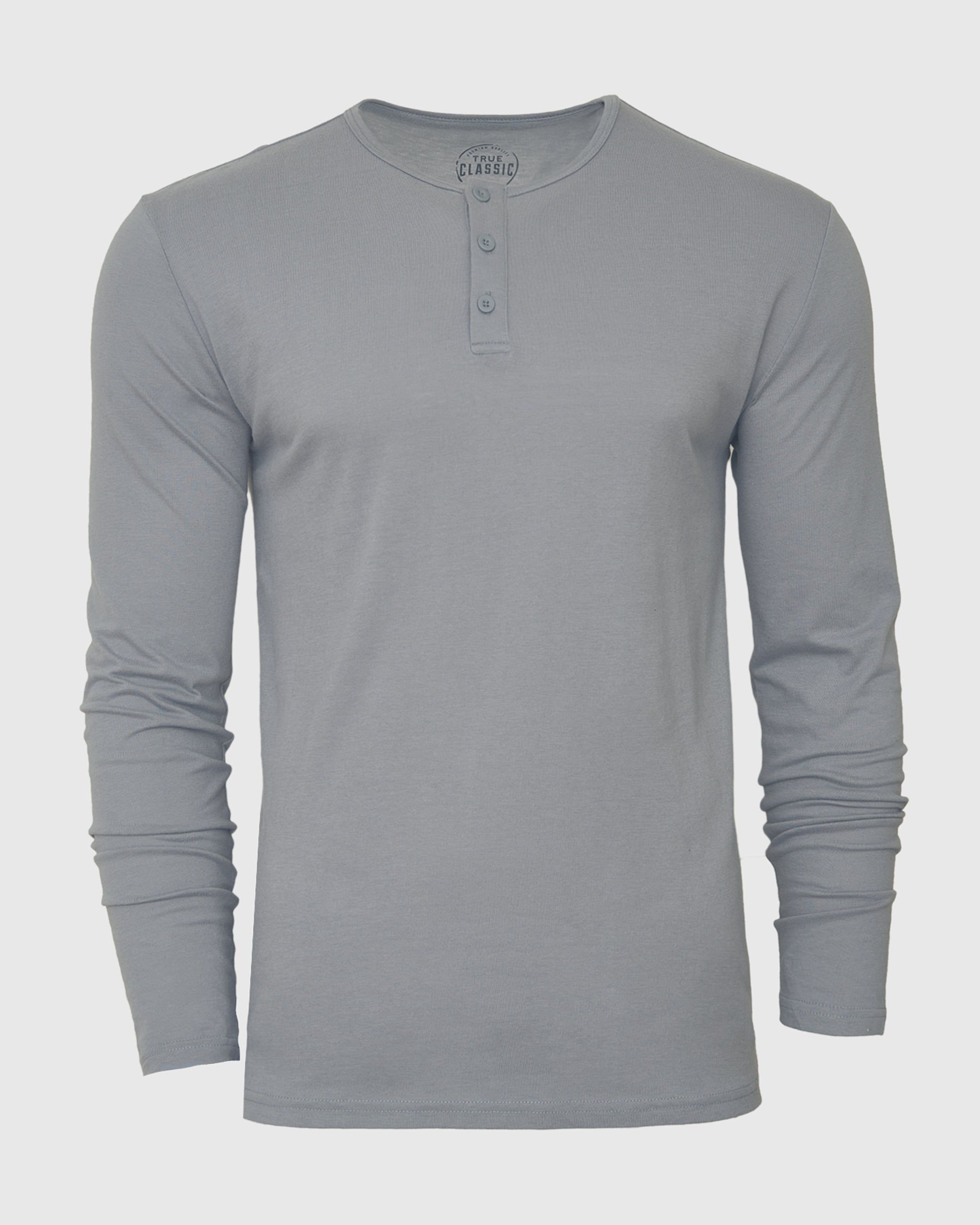 Slate Long Sleeve Henley sold by True Classic product image thumbnail 2