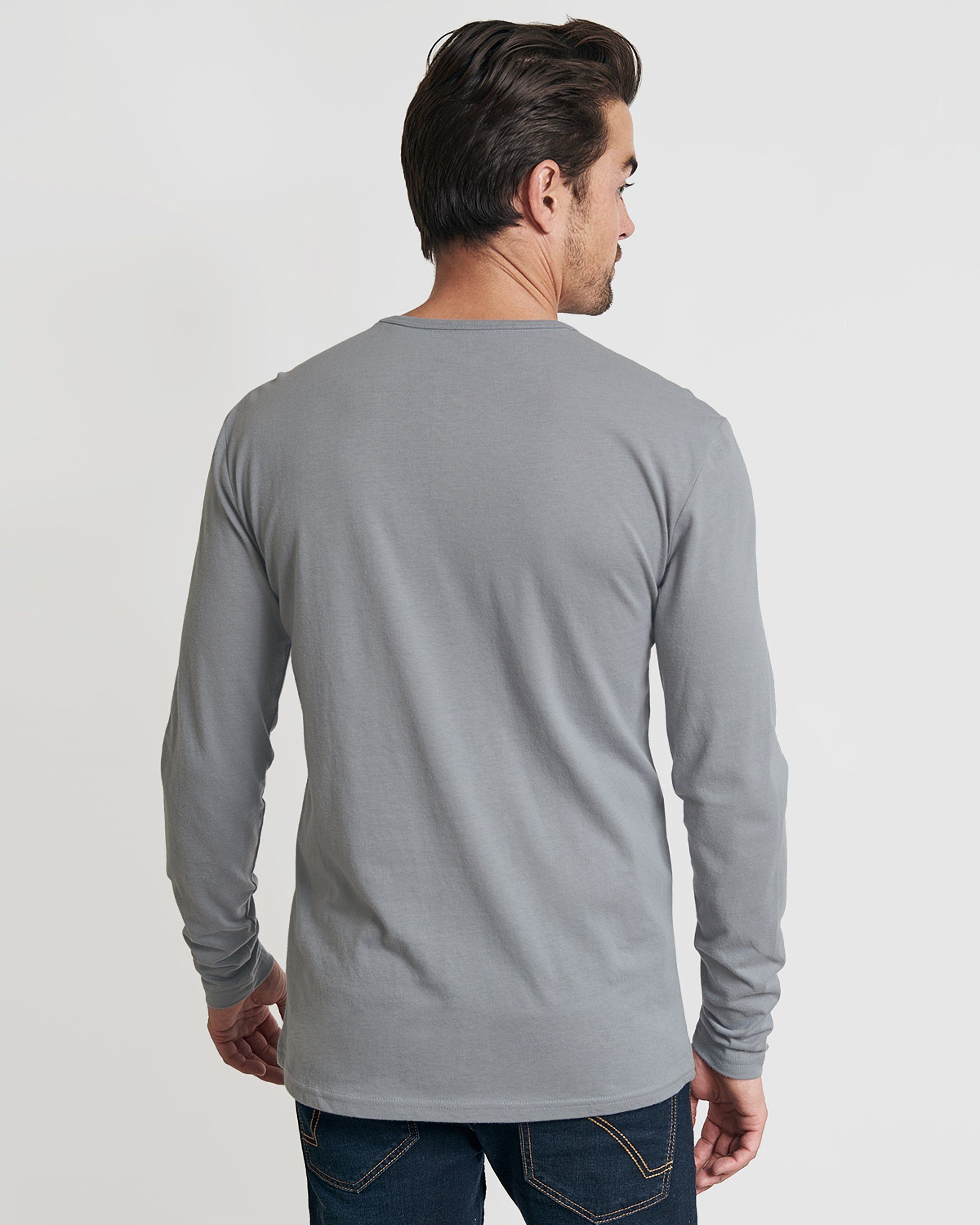 Slate Long Sleeve Henley sold by True Classic product image thumbnail 3