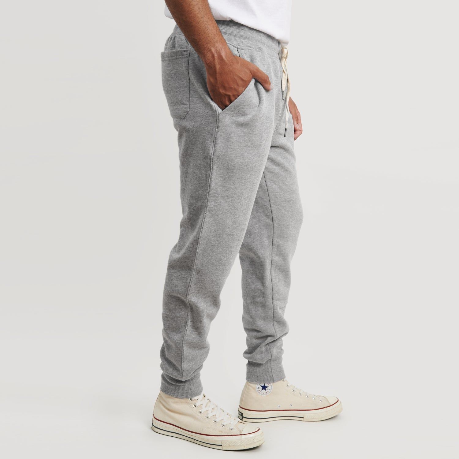 Heather Gray Fleece Joggers sold by True Classic product image thumbnail 3