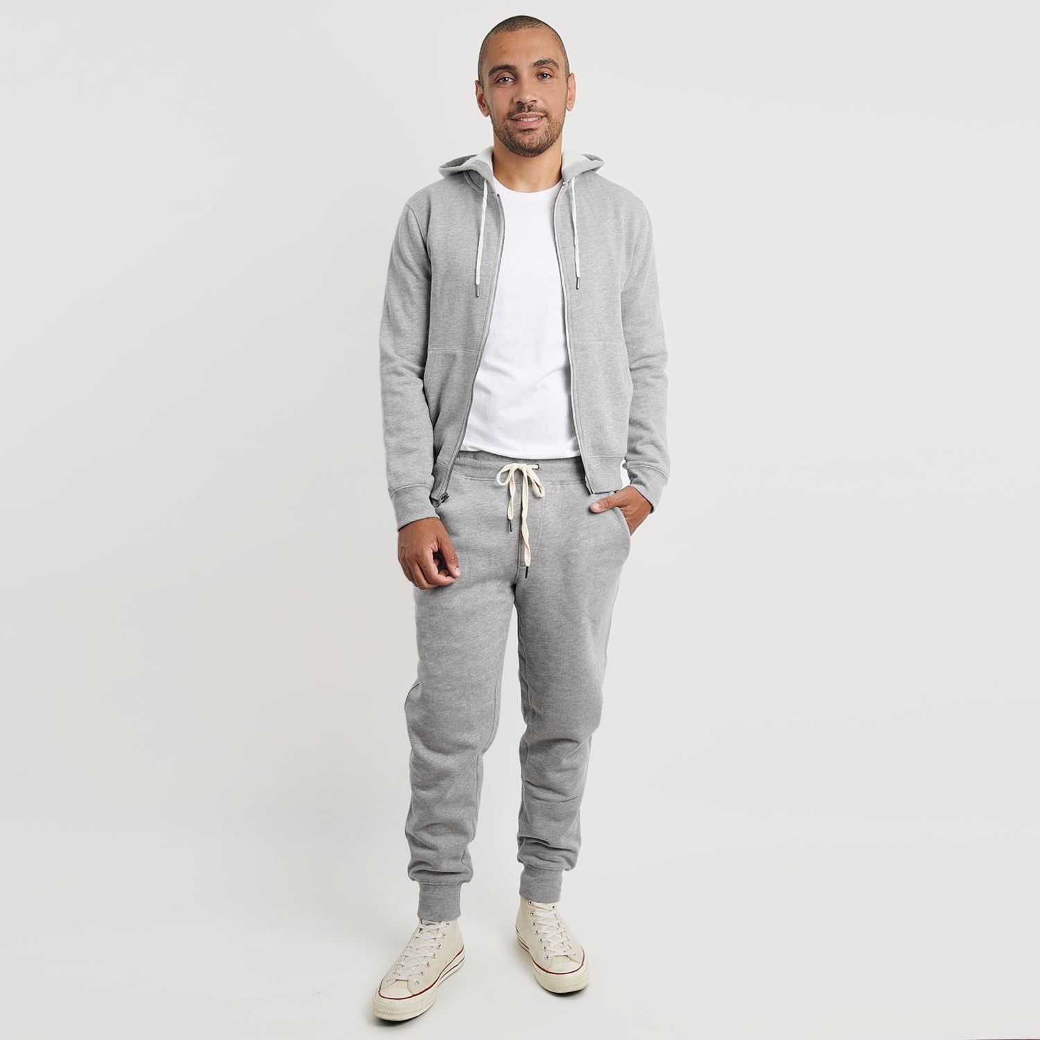 Heather Gray Fleece Joggers sold by True Classic product image thumbnail 5