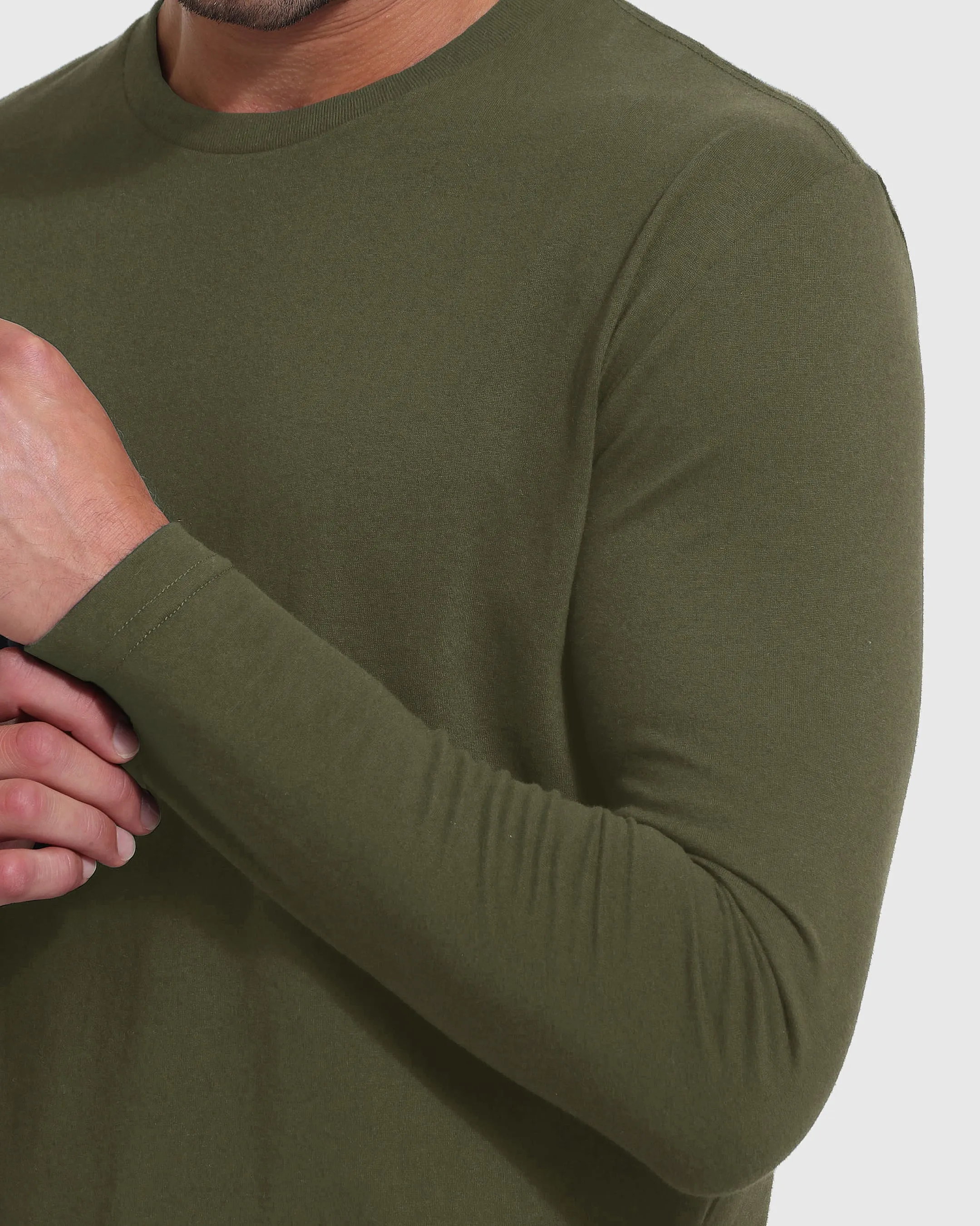 Military Green Tall Long Sleeve T-Shirt sold by True Classic product image thumbnail 5