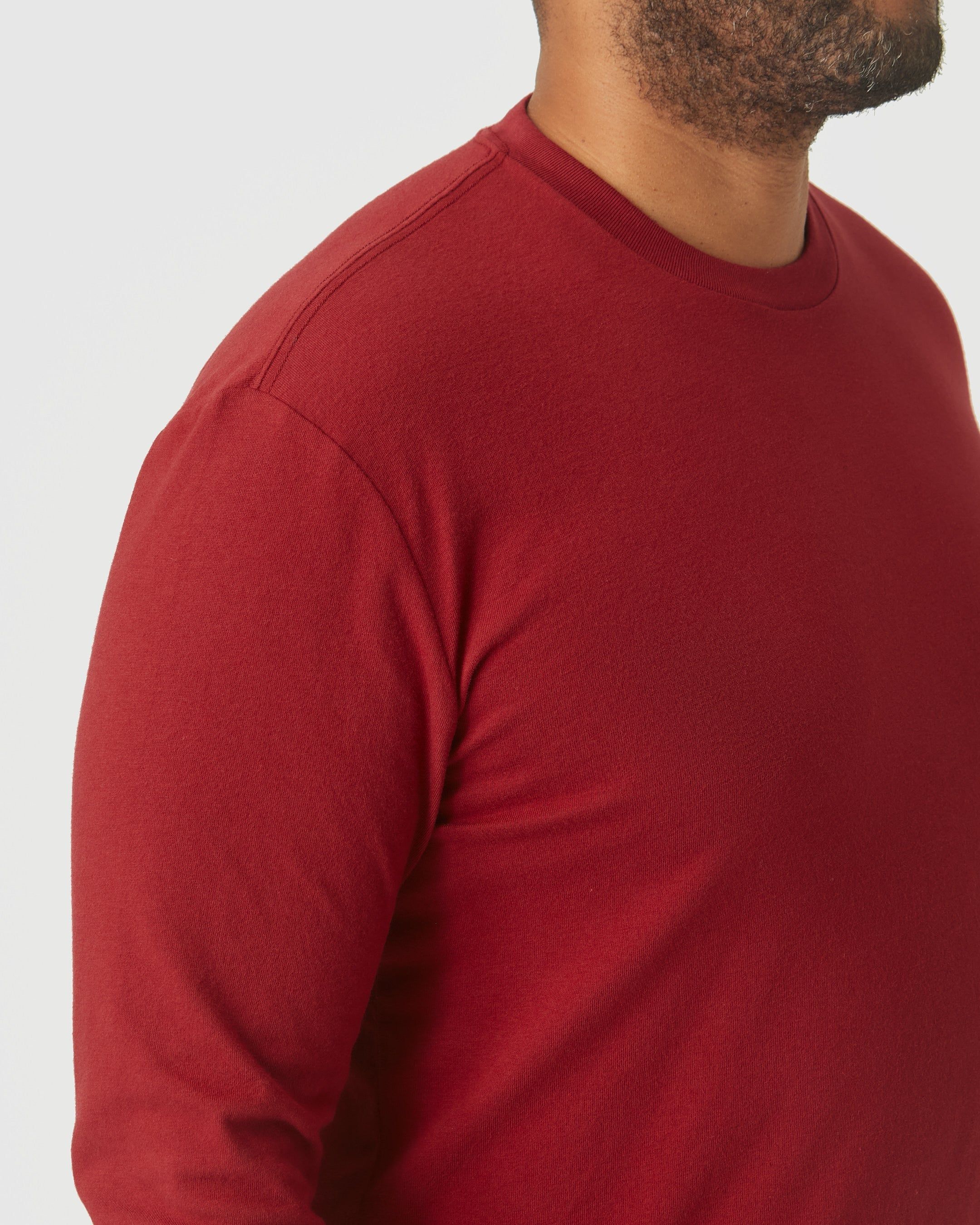 Crimson Long Sleeve Crew Neck sold by True Classic product image thumbnail 5