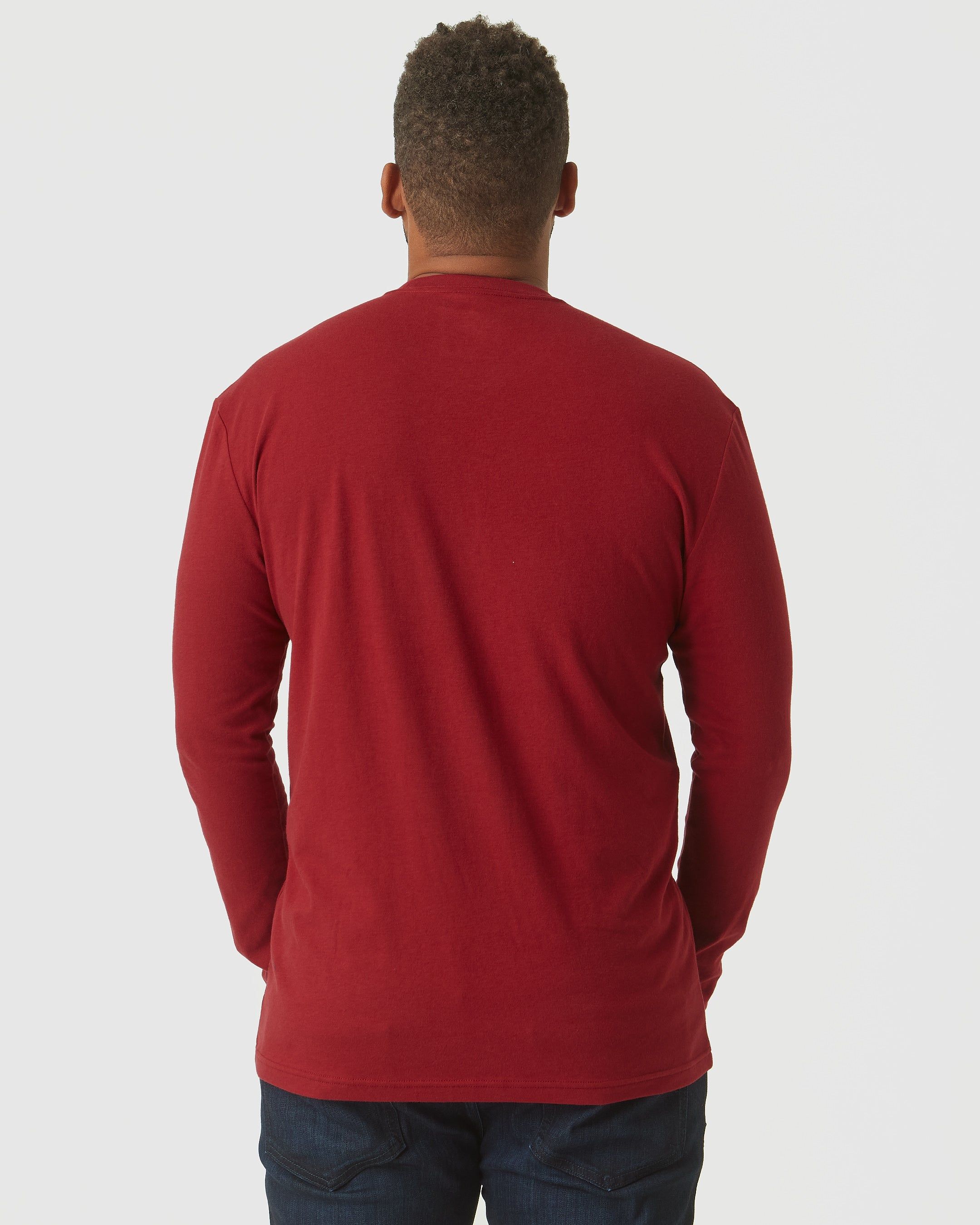 Crimson Long Sleeve Crew Neck sold by True Classic product image thumbnail 3
