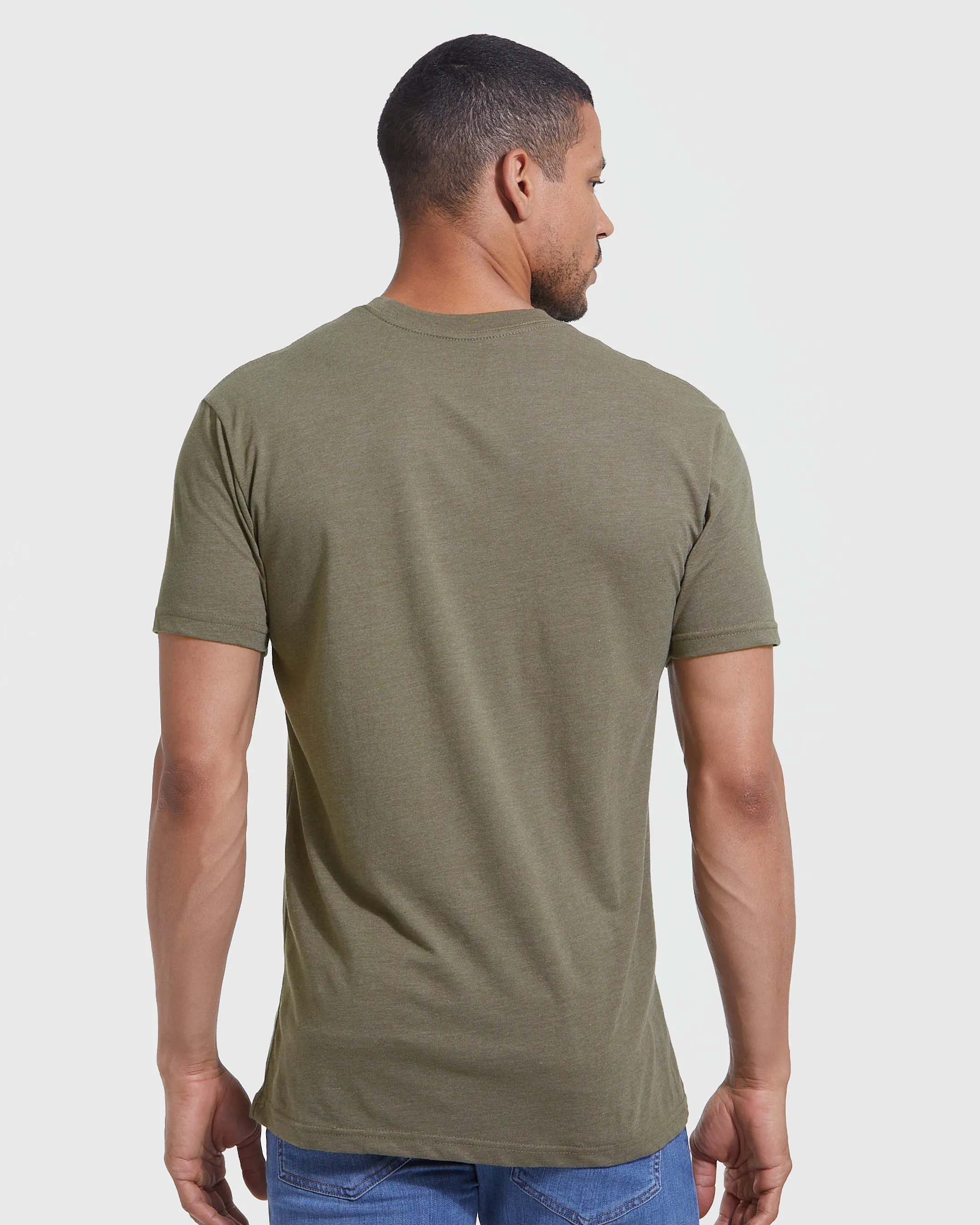 Heather Military Green Classic Crew Neck sold by True Classic product image thumbnail 4