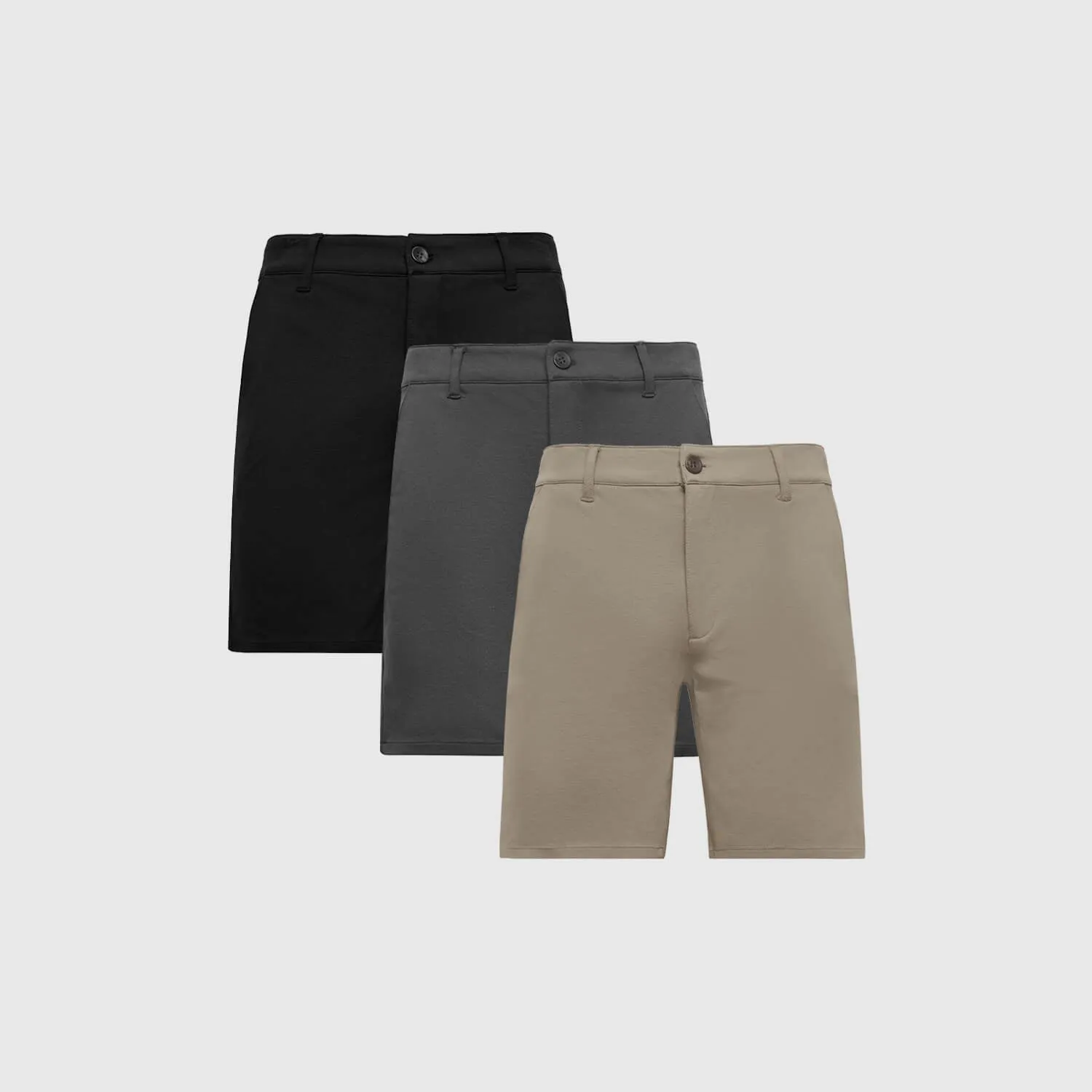 9" Neutral Comfort Knit Chino Shorts 3-Pack sold by True Classic