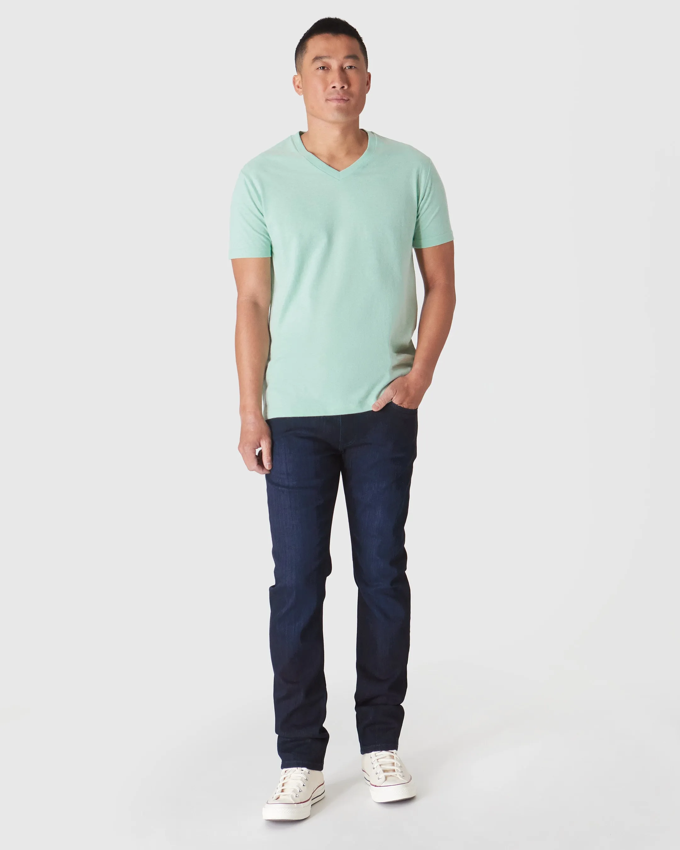 Heather Mist Classic V-Neck sold by True Classic product image thumbnail 4