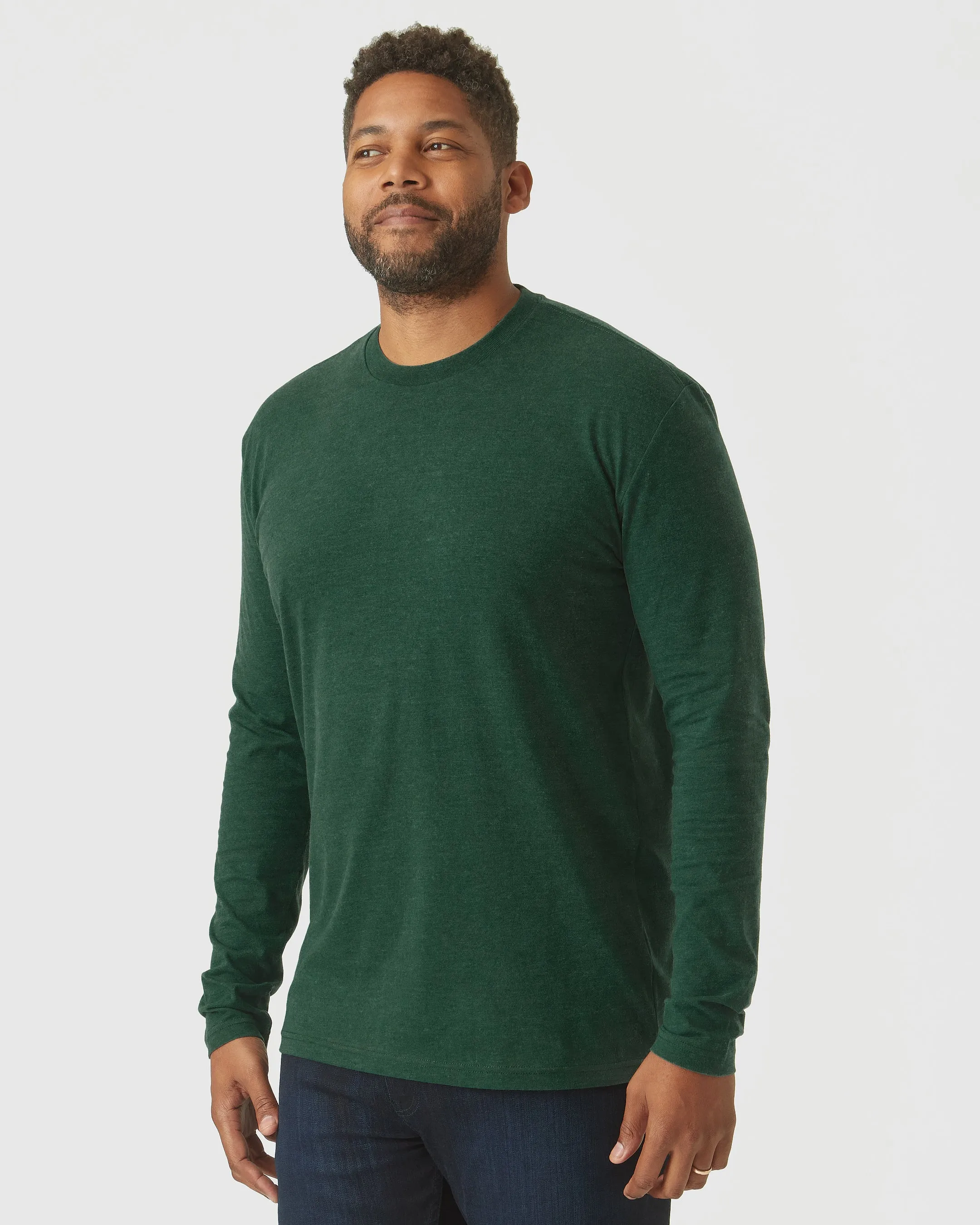 Ever Green Heather Long Sleeve T Shirt sold by True Classic product image thumbnail 4