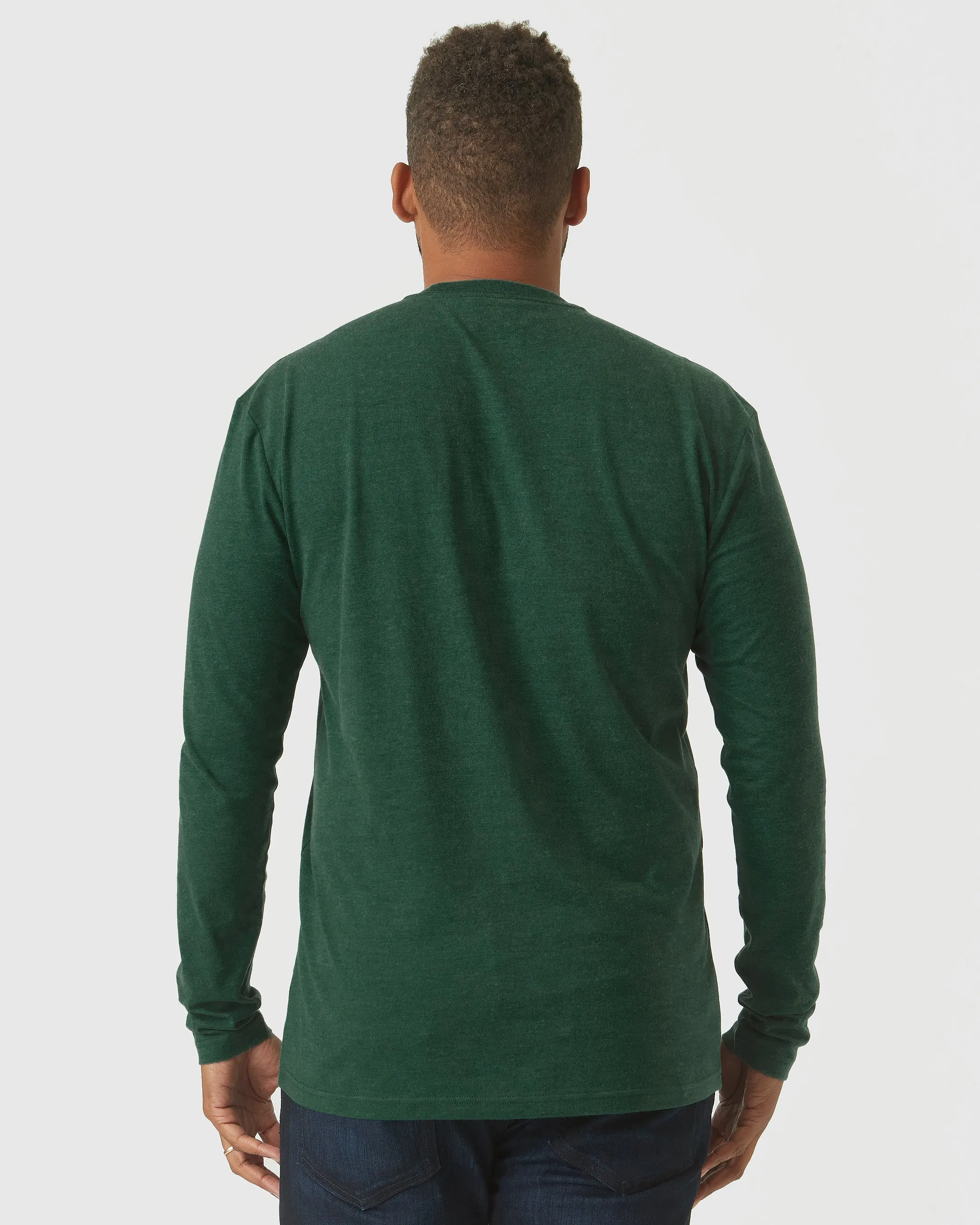 Ever Green Heather Long Sleeve T Shirt sold by True Classic product image thumbnail 3