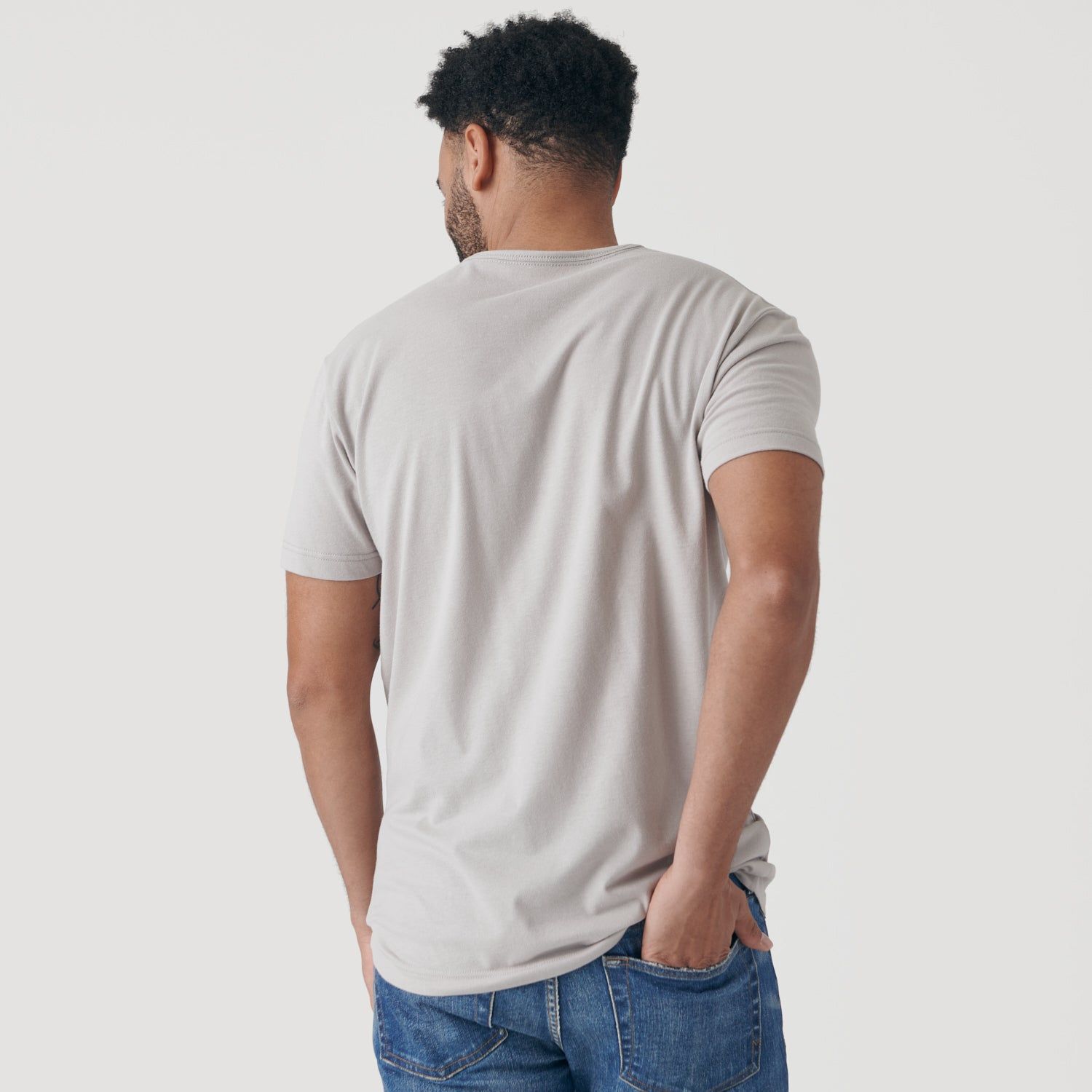 Light Gray Short Sleeve Henley sold by True Classic product image thumbnail 3