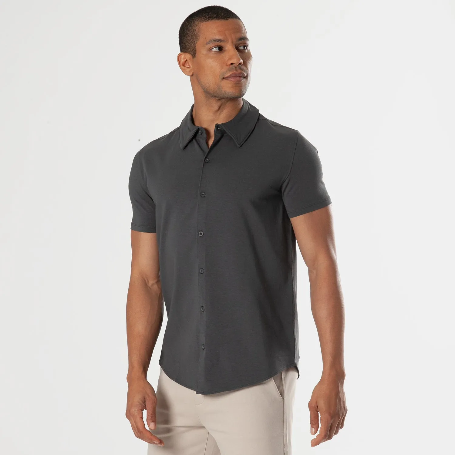 Carbon Short Sleeve Knit Shirt sold by True Classic product image thumbnail 4