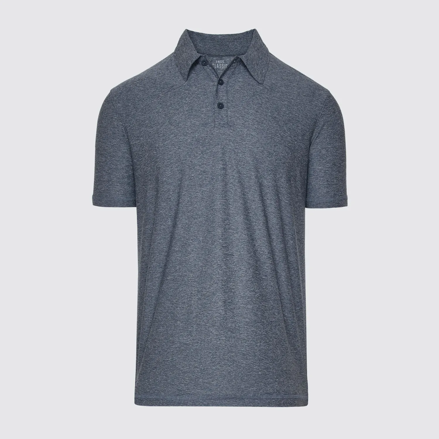 Heather Navy Short Sleeve Active Polo sold by True Classic product image thumbnail 2