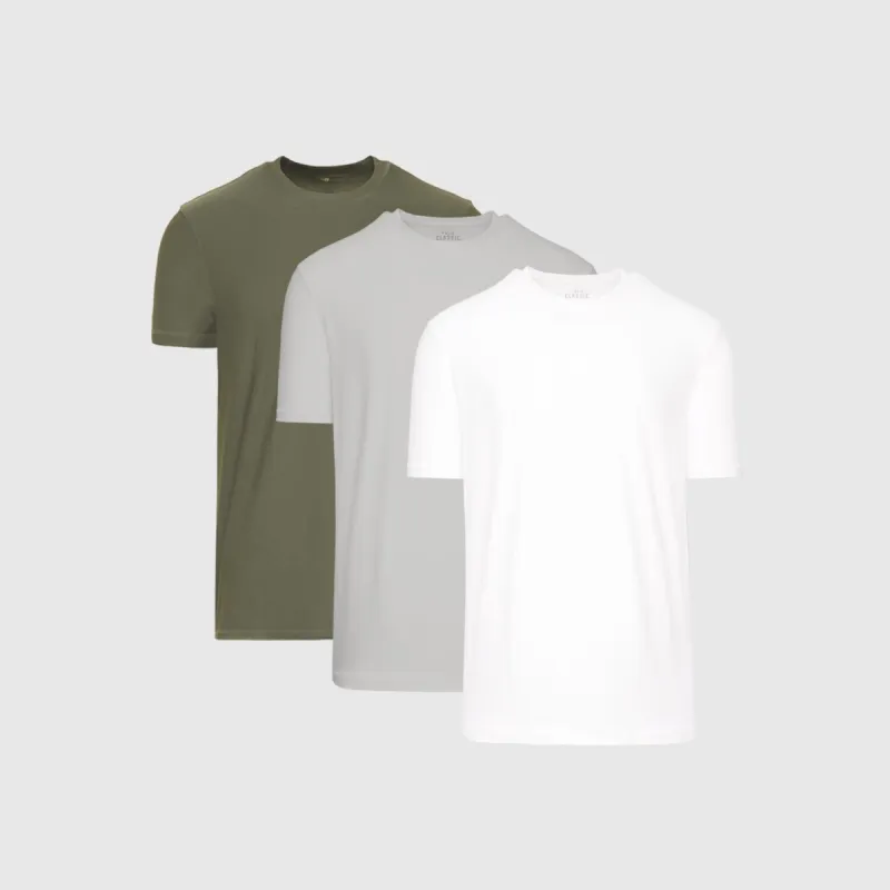 Gray Active Crew Neck 3-Pack sold by True Classic