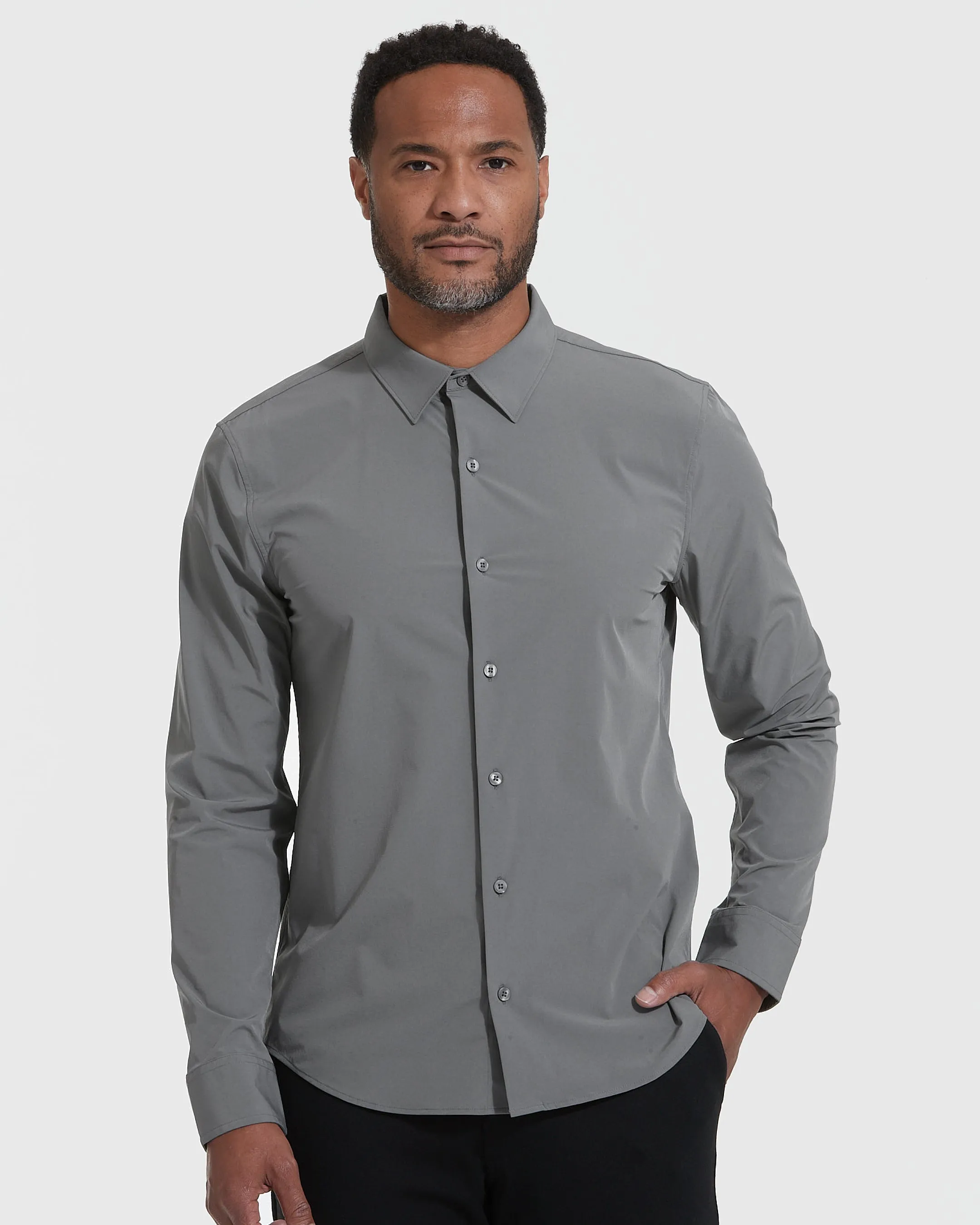 Carbon Lightweight Dress Shirt sold by True Classic